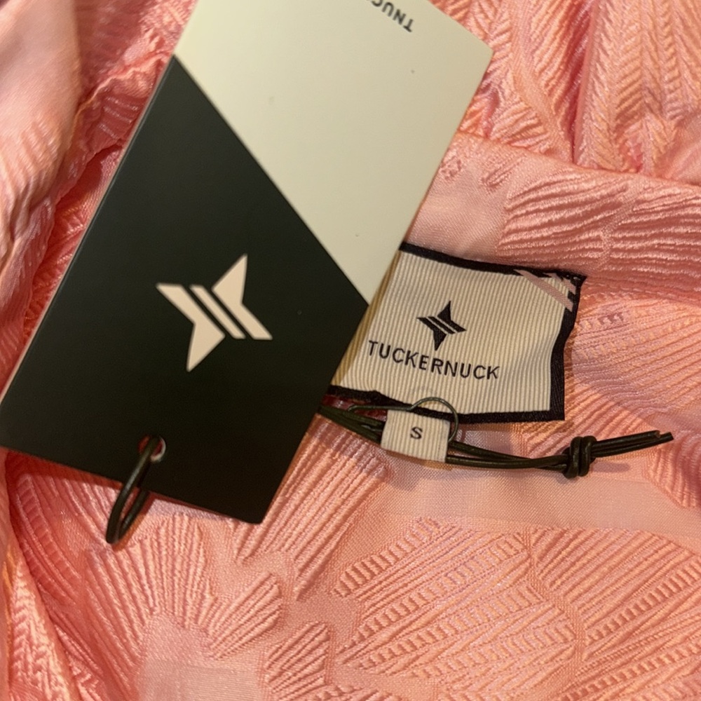 Tuckernuck NEW Bellini Fil Coupe Pink Drop Waist Long Sleeve Palmerston Dress S - Picture 11 of 11